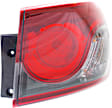 Passenger Side, Outer Tail Light, with Bulb, Halogen, Clear and Red Lens, 6 Cyl., 3.7L Engine, CAPA CERTIFIED