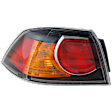 Driver Side, Outer Tail Light, with Bulb, Halogen, Clear Lens, CAPA CERTIFIED