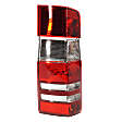 Driver Side Tail Light, with Bulb, Halogen, Clear and Red Lens, Base Model, CAPA CERTIFIED