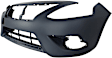 Front Primed Bumper Cover, Sedan, With Chrome Insert
