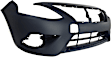 Front Primed Bumper Cover, Sedan, With Chrome Insert