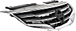 Upper Grille Assembly, Chrome Shell with Black Insert, CAPA CERTIFIED