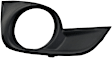 Front, Passenger Side Fog Light Trim, Textured Black, CAPA Certified