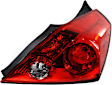 Passenger Side Tail Light, with Bulb, Halogen, Clear and Red Lens, Coupe, CAPA CERTIFIED