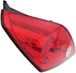 Driver Side Tail Light, with Bulb, Halogen, Clear and Red Lens, Coupe, CAPA CERTIFIED