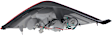 Driver Side Tail Light, with Bulb, Halogen, Clear and Red Lens, Coupe, CAPA CERTIFIED