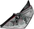 Driver Side Tail Light, with Bulb, Halogen, Clear and Red Lens, Coupe, CAPA CERTIFIED