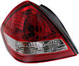 Driver Side Tail Light, with Bulb, Halogen, Clear and Red Lens, Sedan, CAPA CERTIFIED