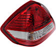Driver Side Tail Light, with Bulb, Halogen, Clear and Red Lens, Sedan, CAPA CERTIFIED