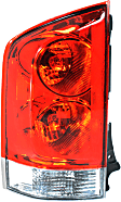 Driver Side Tail Light, with Bulb, Halogen, Clear and Red Lens, Production Date From January 2005, CAPA CERTIFIED