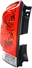 Driver Side Tail Light, with Bulb, Halogen, Clear and Red Lens, Production Date From January 2005, CAPA CERTIFIED