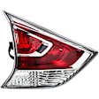 Driver Side, Inner Tail Light, with Bulb, LED, Clear and Red Lens, CAPA CERTIFIED