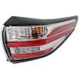 Passenger Side, Outer Tail Light, with Bulb, Halogen, Clear and Red Lens, 6 Cyl., 3.5L Engine, CAPA CERTIFIED