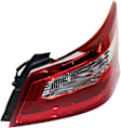 Passenger Side, Outer Tail Light, with Bulb, Halogen, Clear Red Lens, Chrome Interior, 16-17 Base/S/SL/SV Models, CAPA CERTIFIED