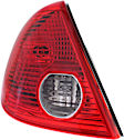 Driver Side Tail Light, with Bulb, Halogen, Clear and Red Lens, CAPA CERTIFIED
