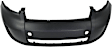 Front Primed Bumper Cover, Base Model, 4 Cyl., 2.4L Engine, With Molding Holes, CAPA CERTIFIED