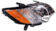 Passenger Side Headlight, with Bulb, Halogen, Clear Lens, CAPA Certified