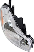 Passenger Side Headlight, without Bulb, Halogen, Clear Lens, CAPA Certified