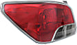Driver Side Tail Light, Without bulb(s), Halogen, Clear and Red Lens CAPA CERTIFIED
