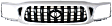 Upper Grille Assembly, Silver Shell With Black Insert Grille Assembly, Silver Shell with Black Insert, Grille