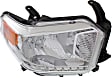 Passenger Side Headlight, with Bulb, Halogen, SR/SR5/Limited Models, with Level Adjuster, CAPA CERTIFIED