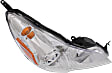 Passenger Side Headlight, with Bulb, Halogen, Clear Lens, CAPA Certified