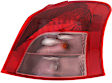 Passenger Side Tail Light, With bulb(s), Halogen, Clear and Red Lens