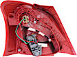 Passenger Side Tail Light, With bulb(s), Halogen, Clear and Red Lens