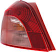 Driver Side Tail Light, With bulb(s), Halogen, Clear and Red Lens