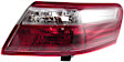 Passenger Side, Outer Tail Light, with Bulb, Halogen, Clear and Red Lens, Except Hybrid Model, USA Built Vehicle, CAPA CERTIFIED
