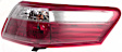 Passenger Side, Outer Tail Light, with Bulb, Halogen, Clear and Red Lens, Except Hybrid Model, USA Built Vehicle, CAPA CERTIFIED