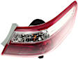 Passenger Side, Outer Tail Light, with Bulb, Halogen, Clear and Red Lens, Except Hybrid Model, USA Built Vehicle, CAPA CERTIFIED
