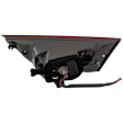Driver Side, Inner Tail Light, with Bulb, Halogen/LED Combo, Clear and Red Lens, CAPA CERTIFIED