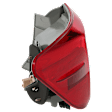 Driver Side, Outer Tail Light, with Bulb, Halogen, Clear and Red Lens, CAPA CERTIFIED