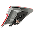 Driver Side, Outer Tail Light, with Bulb, Halogen, Clear and Red Lens, CAPA CERTIFIED