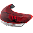Passenger Side, Outer Tail Light, with Bulb, Halogen, Clear Lens, CAPA CERTIFIED