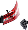 Passenger Side Tail Light, with Bulb, Halogen, Clear and Red Lens, CAPA CERTIFIED