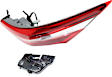 Passenger Side Tail Light, with Bulb, Halogen, Clear and Red Lens, CAPA CERTIFIED