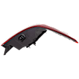 Passenger Side, Outer Tail Light, with Bulb, Halogen, Clear and Red Lens, CAPA CERTIFIED