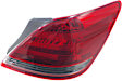 Passenger Side, Outer Tail Light, with Bulb, Halogen, Clear and Red Lens, CAPA CERTIFIED