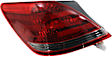 Driver Side, Outer Tail Light, with Bulb, Halogen, Clear and Red Lens, CAPA CERTIFIED