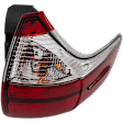 Passenger Side, Outer Tail Light, with Bulb, LED, Clear and Red Lens, Except SE Model, CAPA CERTIFIED