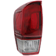 Driver Side Tail Light, with Bulb, Halogen, Red and Smoked Lens, TRD Sport/TRD Off-Road Models, CAPA CERTIFIED