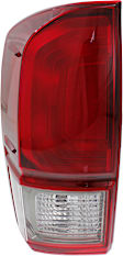 Driver Side Tail Light, with Bulb, Halogen, Red and Smoked Lens, TRD Sport/TRD Off-Road Models, CAPA CERTIFIED