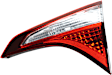 Passenger Side, Inner Tail Light, with Bulb, Halogen, Clear and Red Lens, 4 Cyl., 1.8L Engine, CAPA CERTIFIED