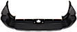 Rear Primed Bumper Cover, Without Trailer Hitch Holes, CAPA CERTIFIED