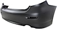 Rear Primed Bumper Cover, Without Spoiler Holes, CAPA Certified