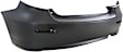 Rear Primed Bumper Cover, Without Spoiler Holes, CAPA Certified