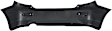 Rear Primed Bumper Cover, Without Spoiler Holes, CAPA Certified