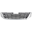 Upper Grille Assembly, Chrome Shell with Black Insert, LE Model, 6 Cyl., 3.5L Engine, CAPA CERTIFIED